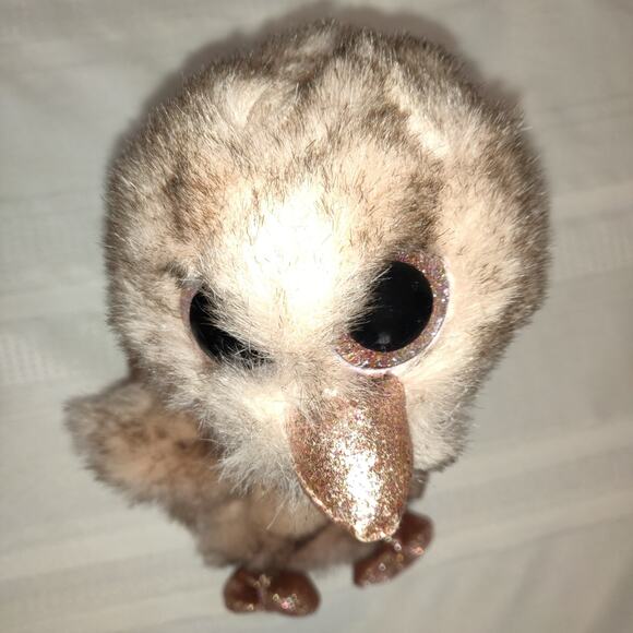 Ty Ostrich Plush Stuffed Animal Henna RETIRED Bird 12" Google Eyes Furry - Picture 6 of 13